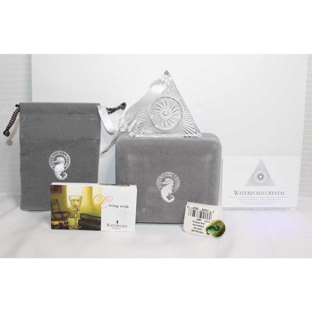 WATERFORD Crystal 2005 TIMES SQUARE Hope For Wisdom Ornament with Box